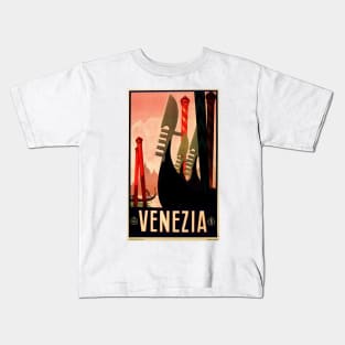 VENEZIA Venice Veneto Vintage Italian Tourism Poster Art Kids T-Shirt